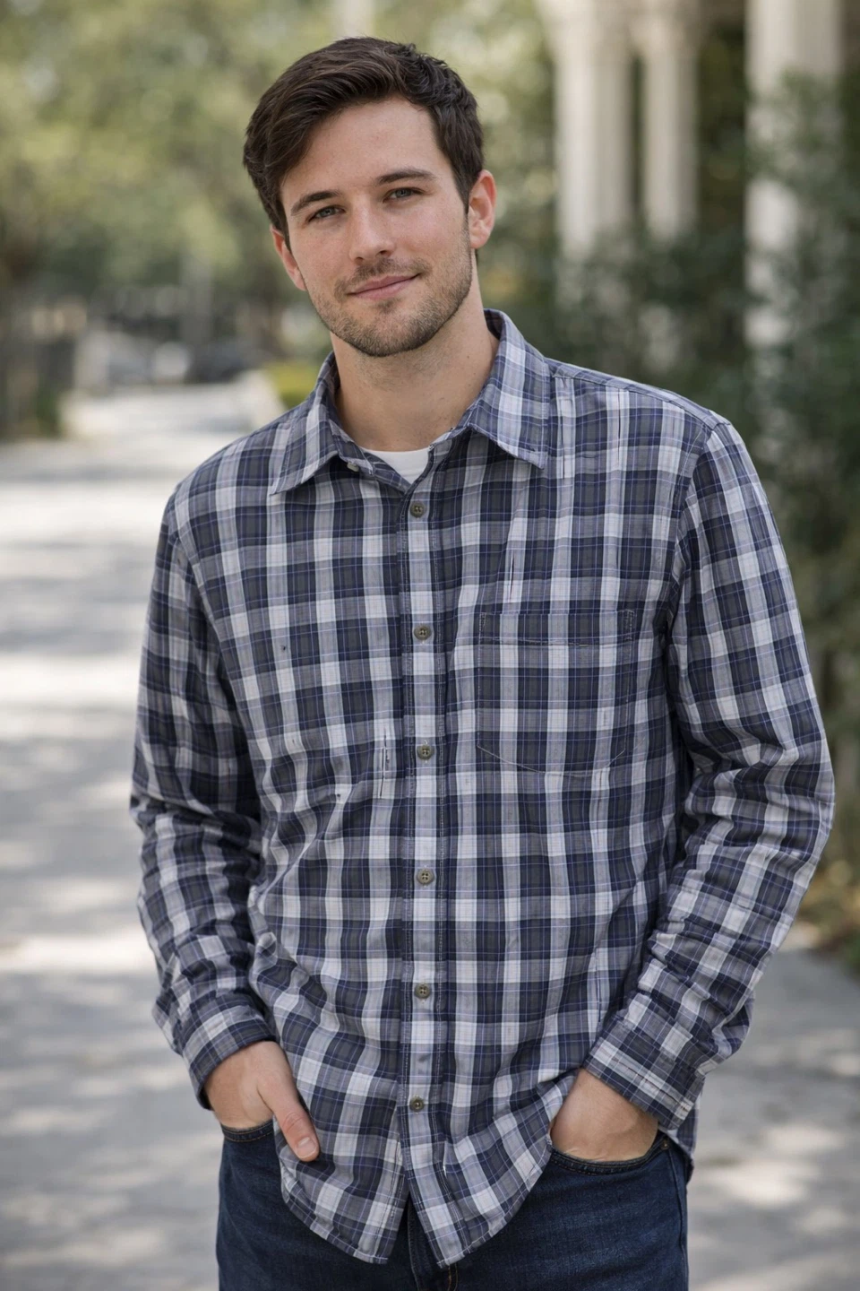 GAP Plaid Long Sleeve Button-Up Shirt - XL