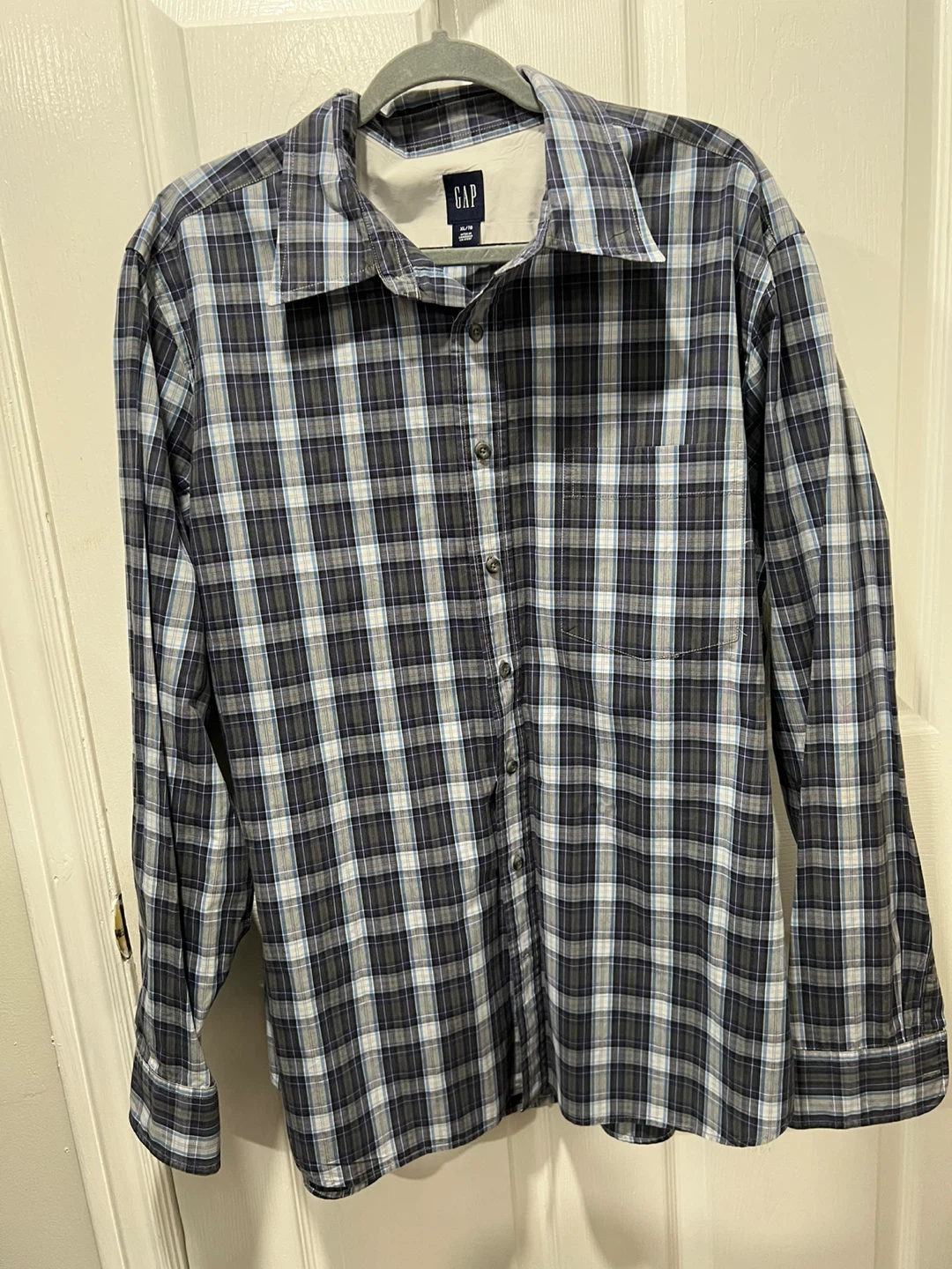 GAP Plaid Long Sleeve Button-Up Shirt - XL - photo 3