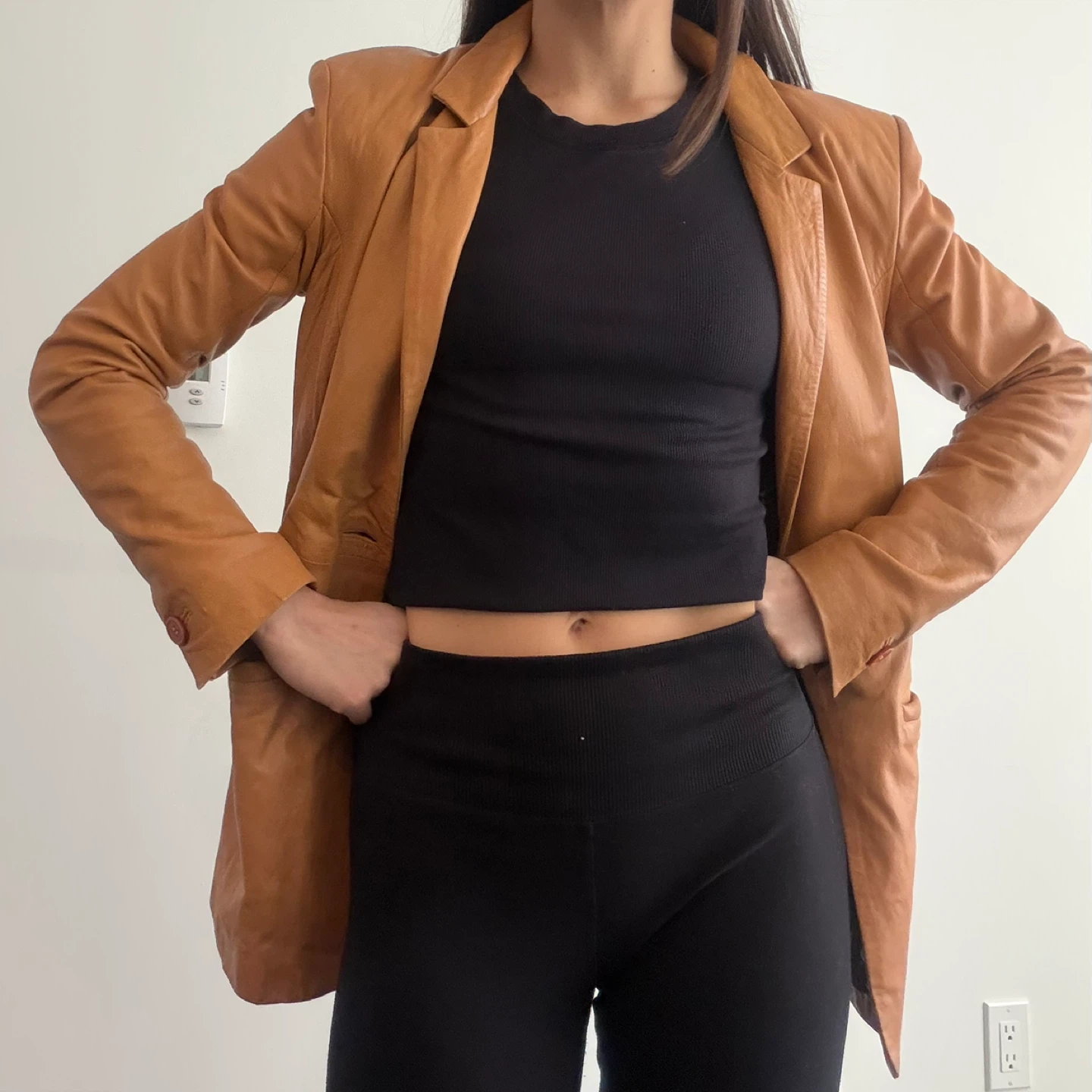 BOD & CHRISTENSEN Tan Leather Blazer Jacket Size XS - photo 4