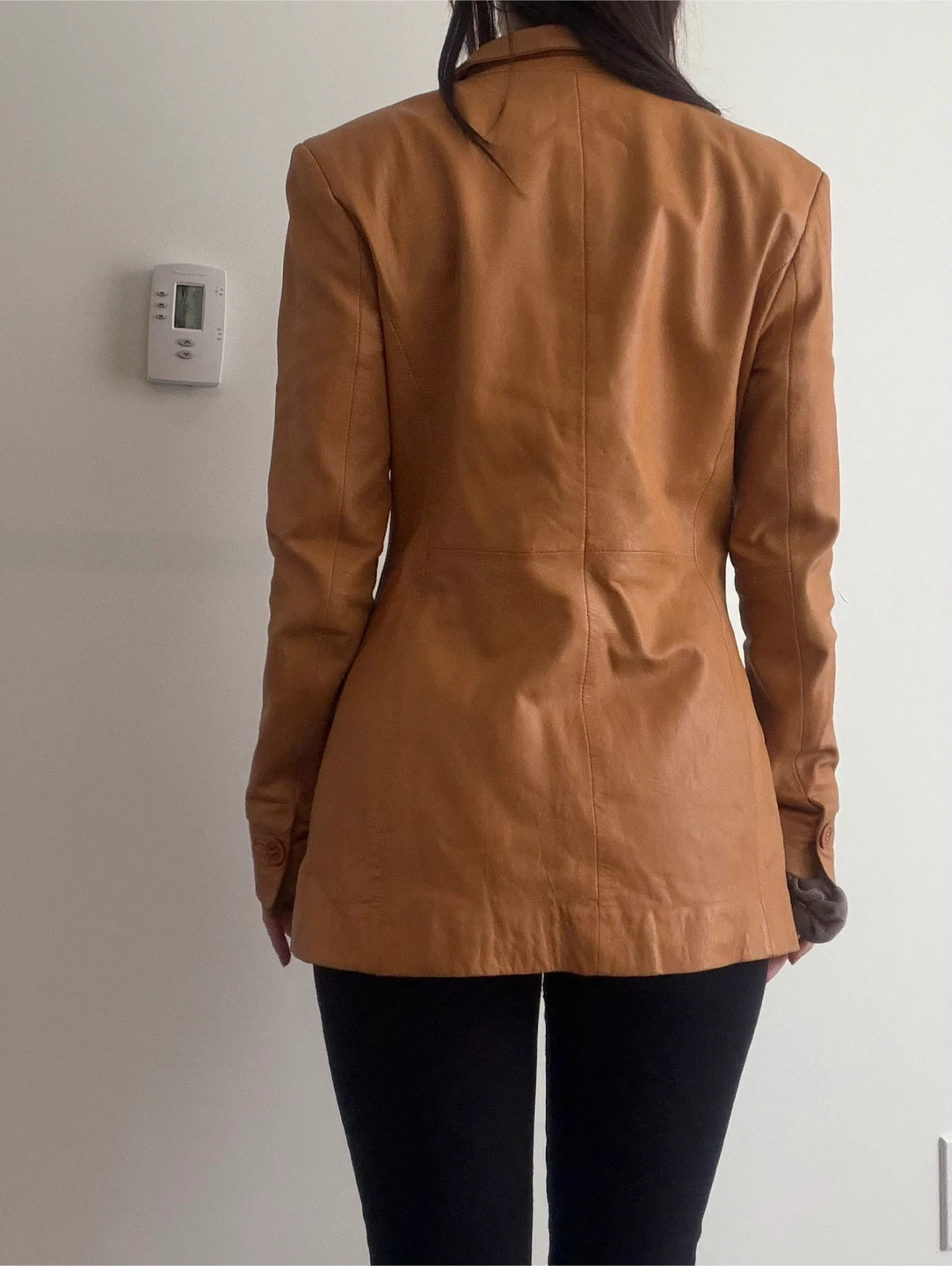 BOD & CHRISTENSEN Tan Leather Blazer Jacket Size XS - photo 5
