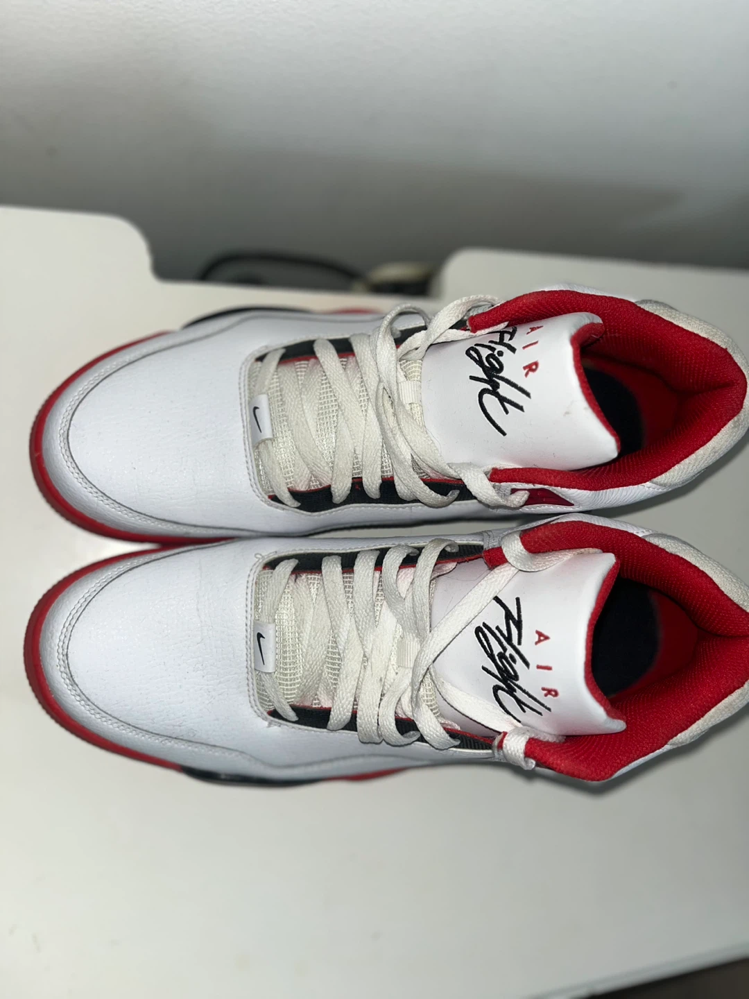Nike Air Flight BQ4212-100 White Red Shoes US 12 - photo 2