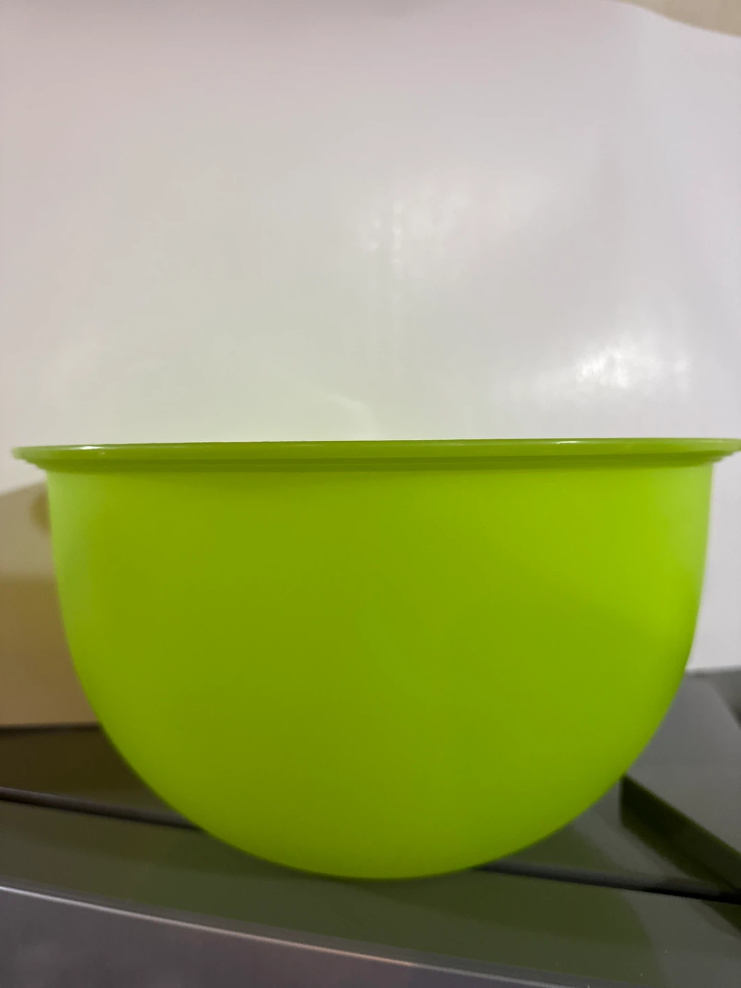 Bright Green Tupperware Mixing Bowl