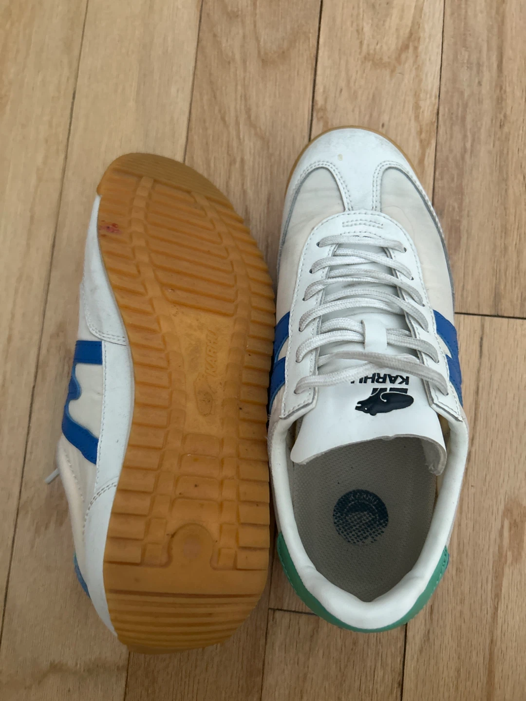Karhu White Blue Green Running Shoes - photo 3