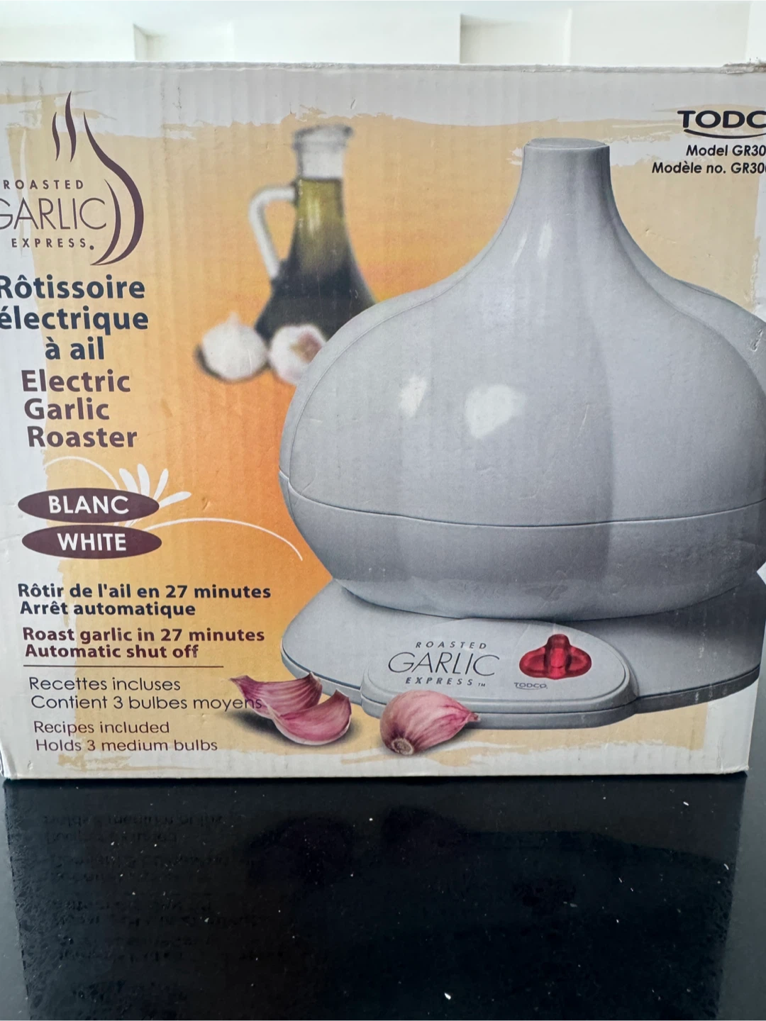 TODCO Roasted Garlic Express Electric Garlic Roaster White - photo 3