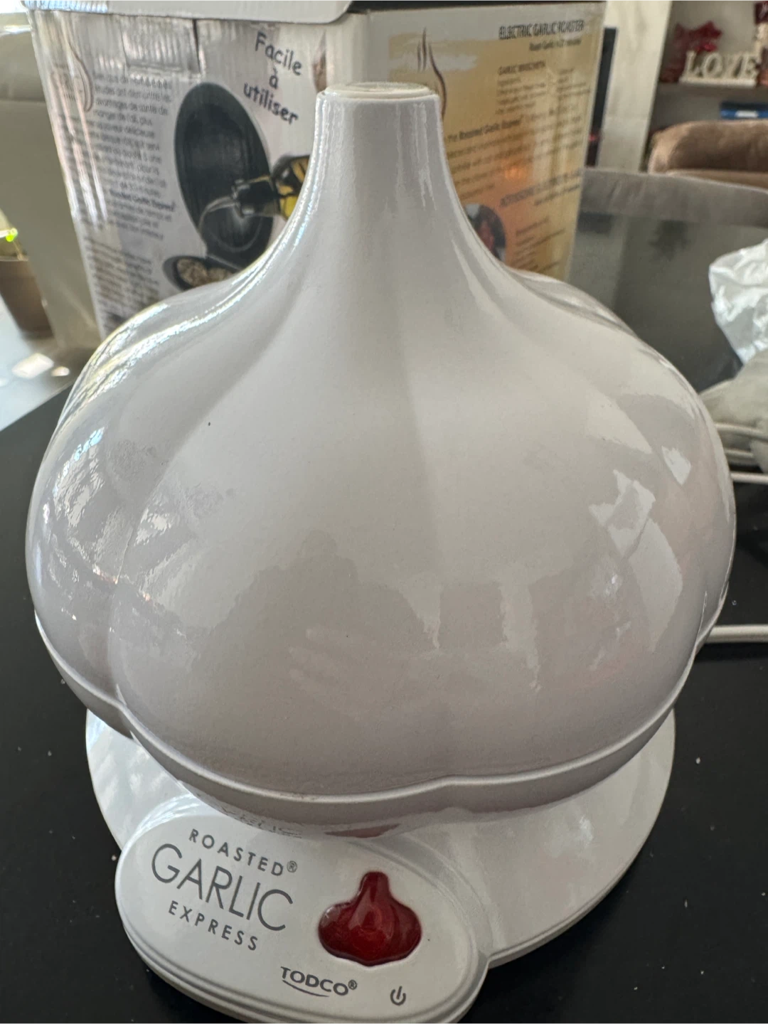 TODCO Roasted Garlic Express Electric Garlic Roaster White