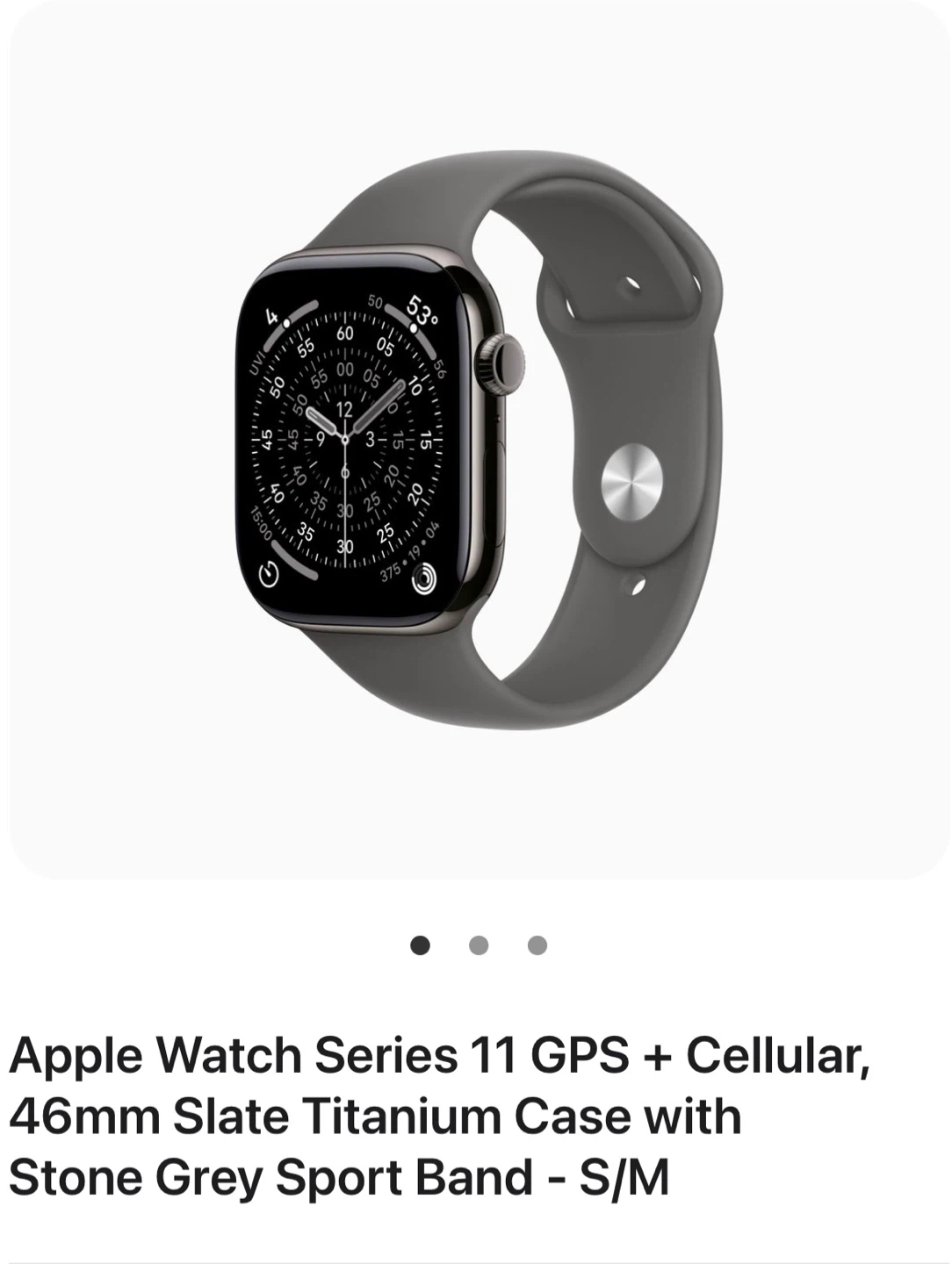 Apple Watch Series 11 GPS + Cellular 46mm Slate Titanium - photo 4