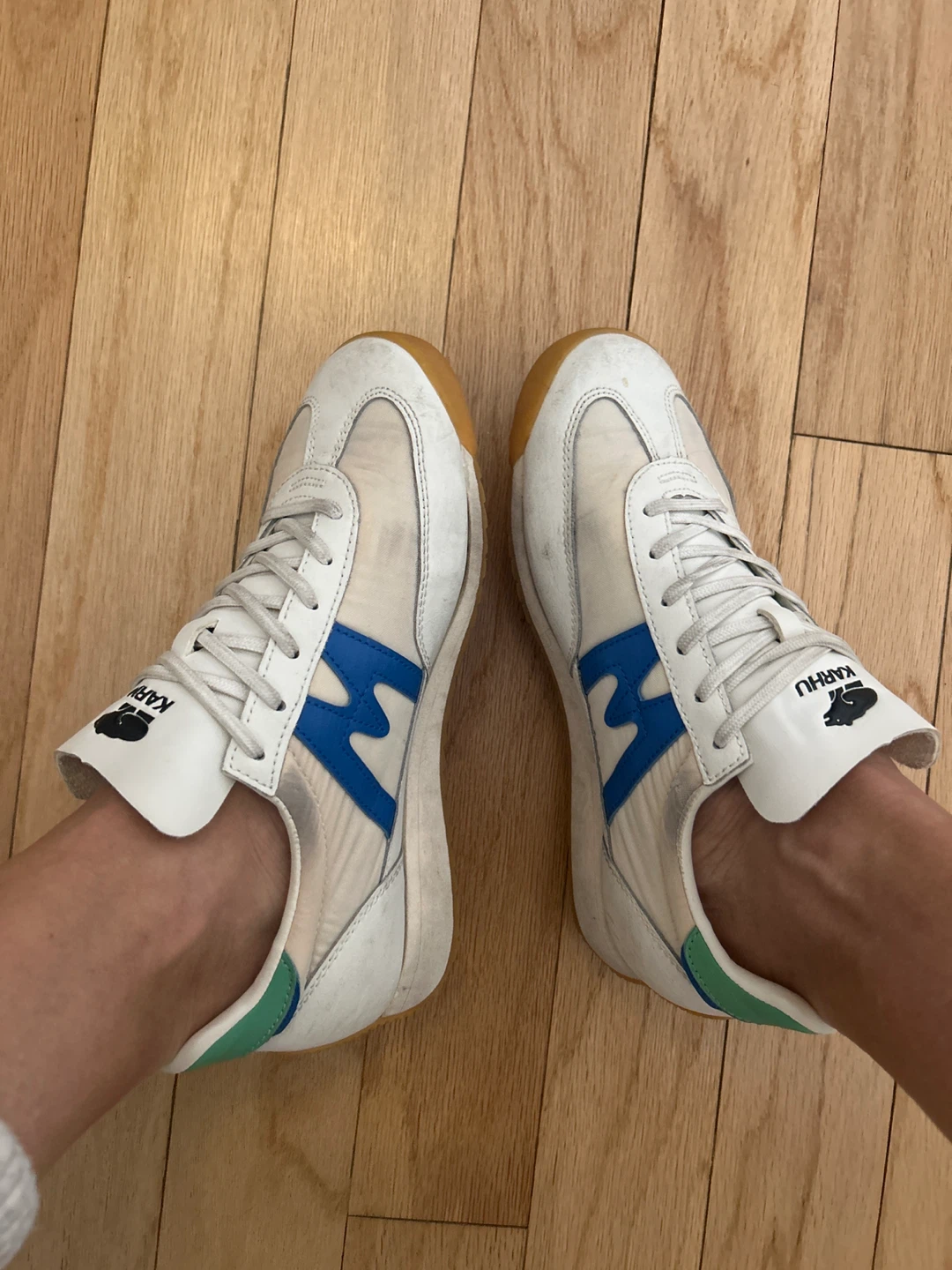 Karhu White Blue Green Running Shoes - photo 2