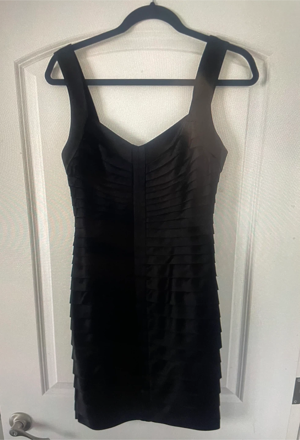 Calvin Klein Black Tiered Sheath Dress Size 4