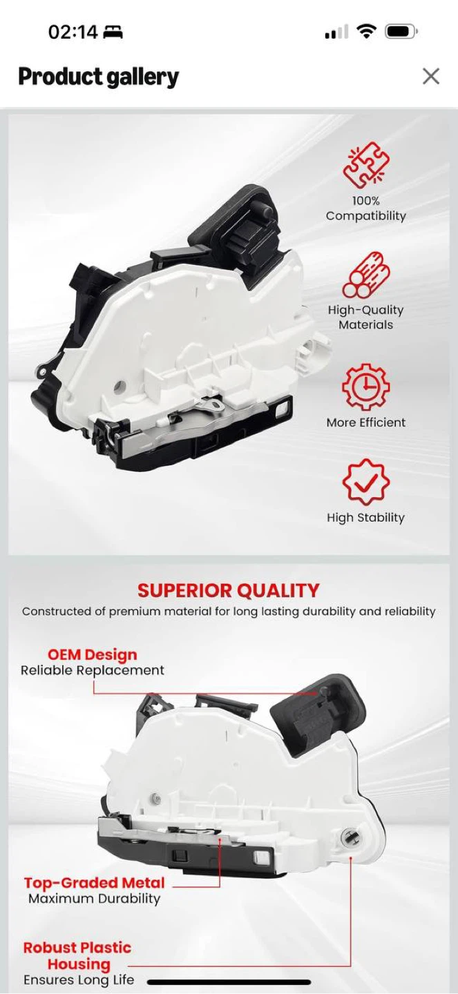 VW Golf / Jetta / GTI Front Left Door Lock Actuator – SYERAL (FL - photo 2