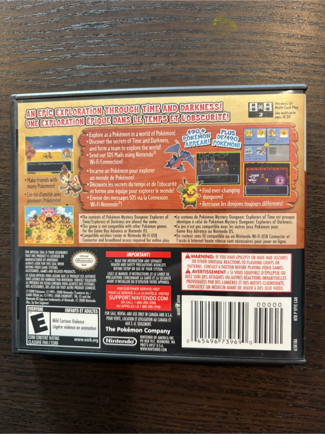 Nintendo DS Pokemon Mystery Dungeon Explorers of Darkness Game - photo 2