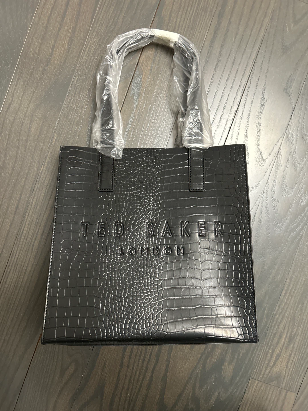 Ted Baker London Black Croc Embossed Tote Bag