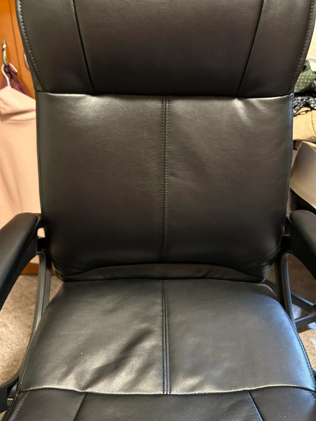 Black Leather Office Chair - photo 3