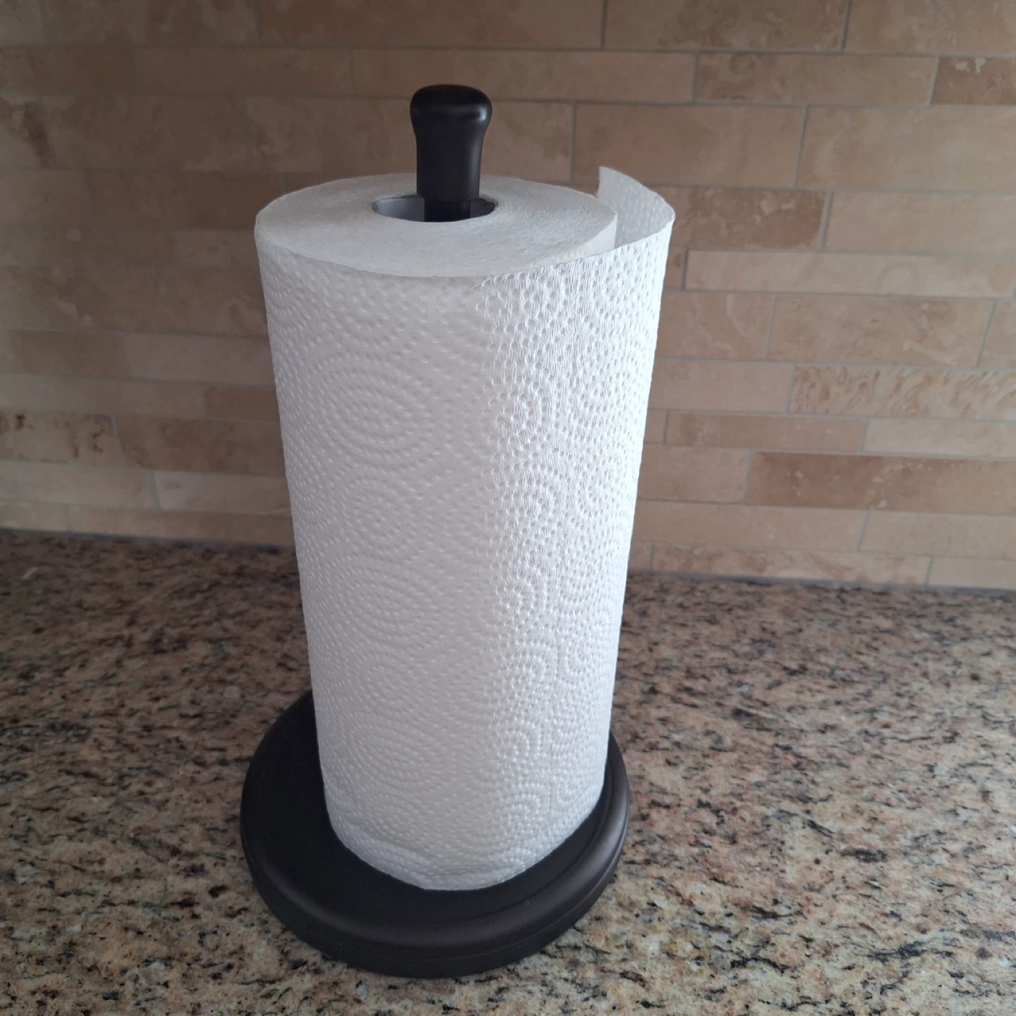 Black Kitchen Paper Towel Holder Stand - photo 5