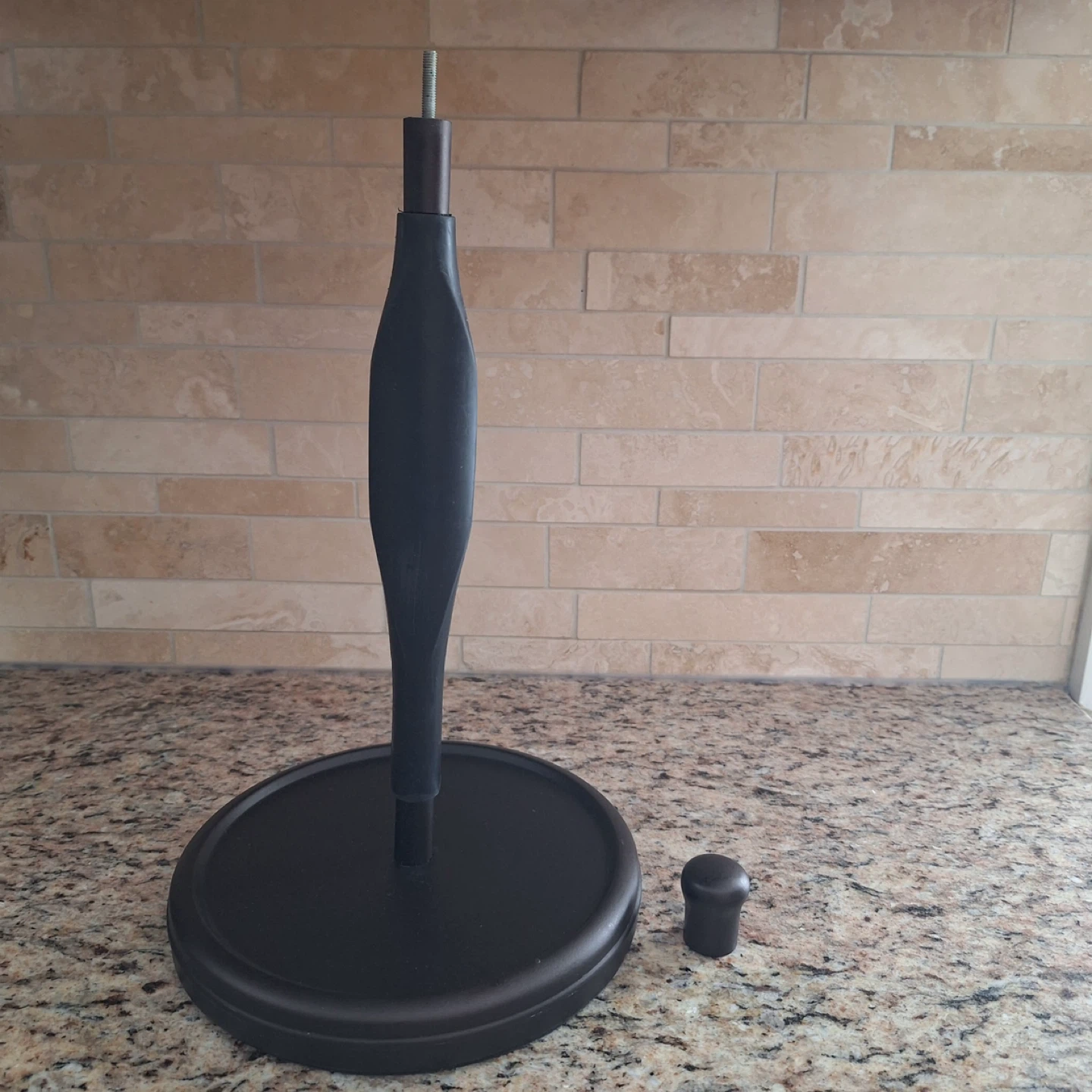 Black Kitchen Paper Towel Holder Stand - photo 3