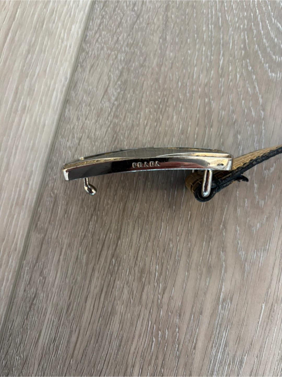 Prada Snake Skin Black Leather Belt with Silver Buckle - photo 2