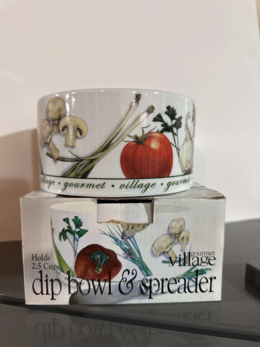 Gourmet Village Dip Bowl & Spreader Set