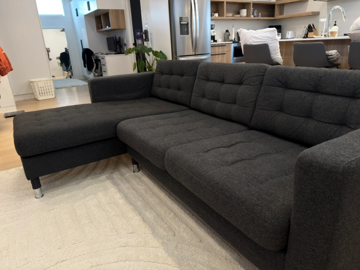 Dark Grey Sectional Sofa - photo 4