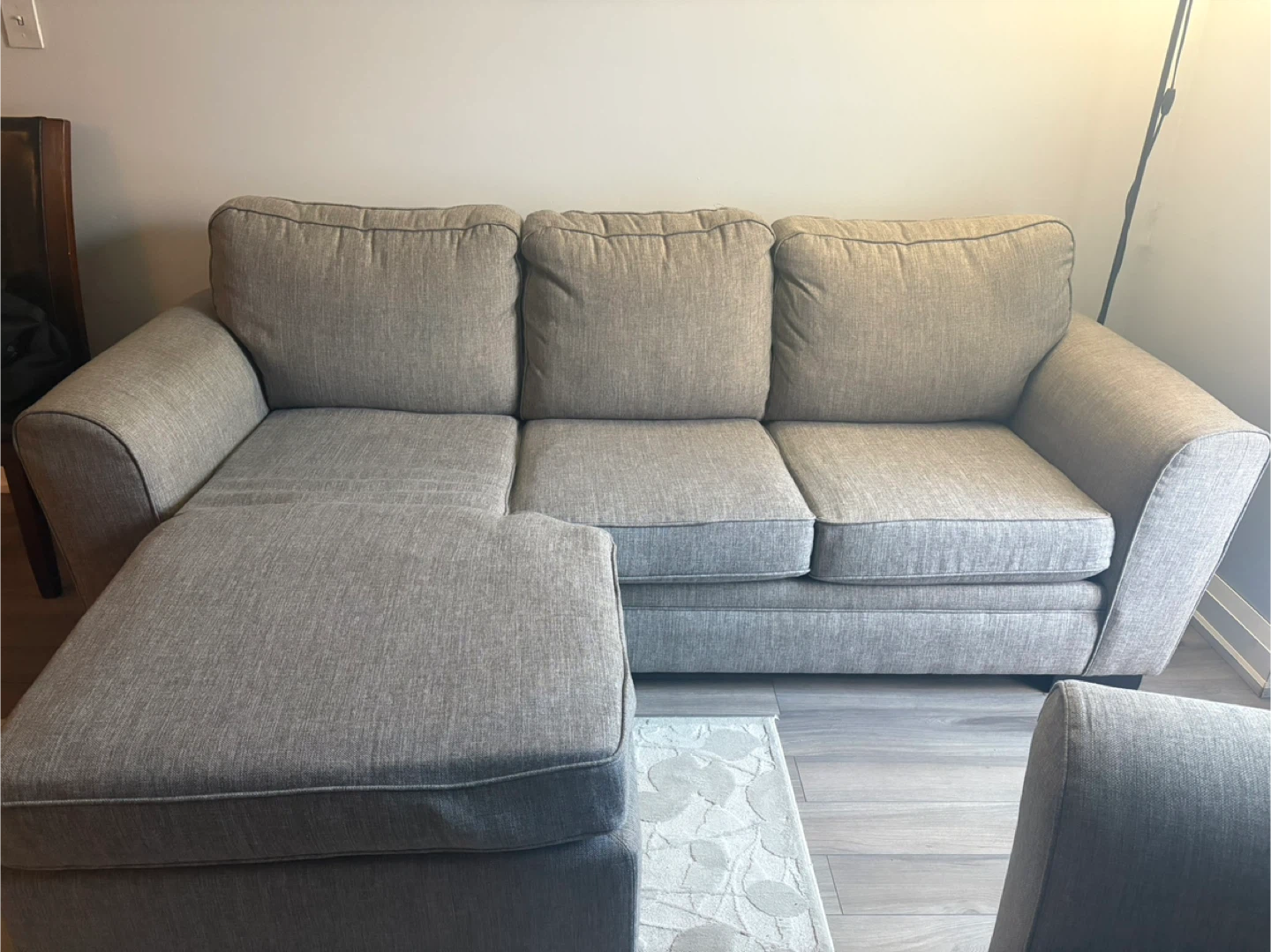 Grey Sectional Sofa with Chaise