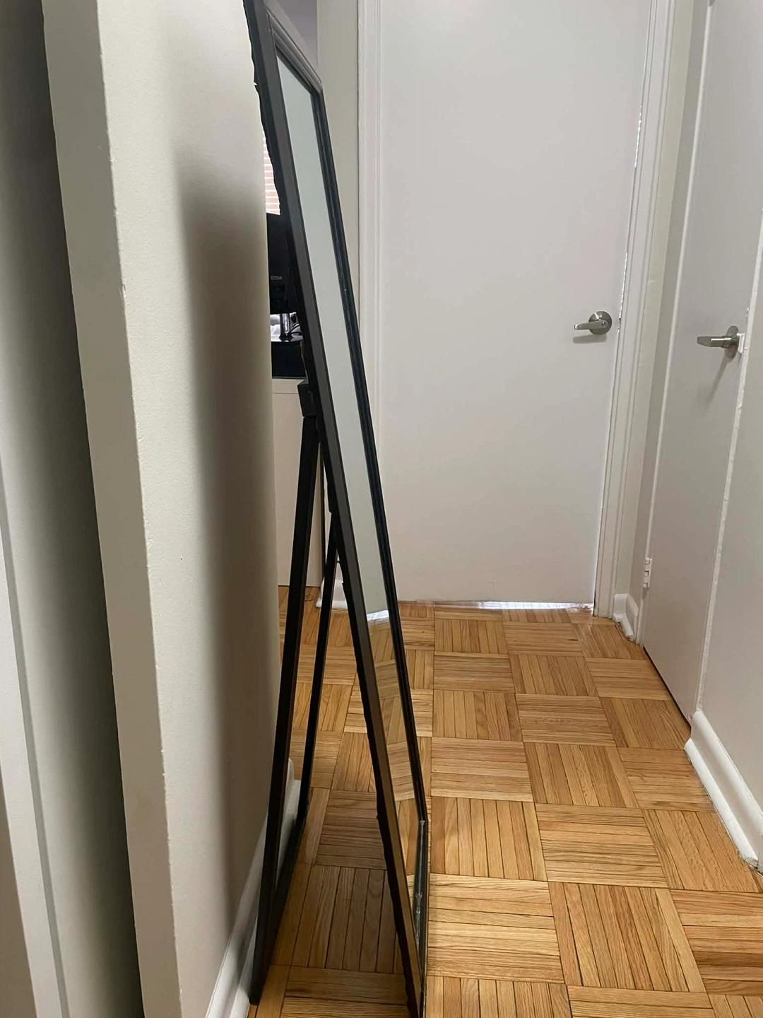 Black Freestanding Full Length Mirror - photo 2