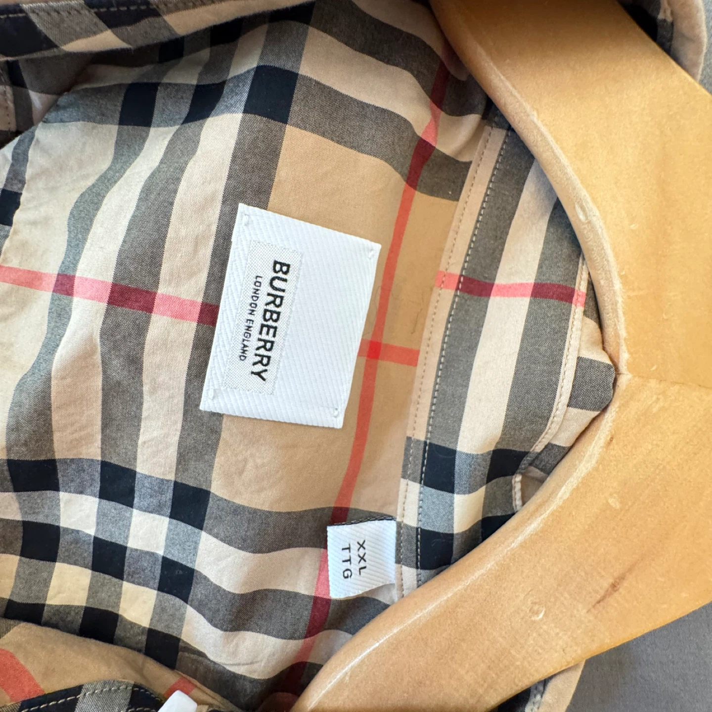 BURBERRY London England Classic Check Long Sleeve Shirt XXL