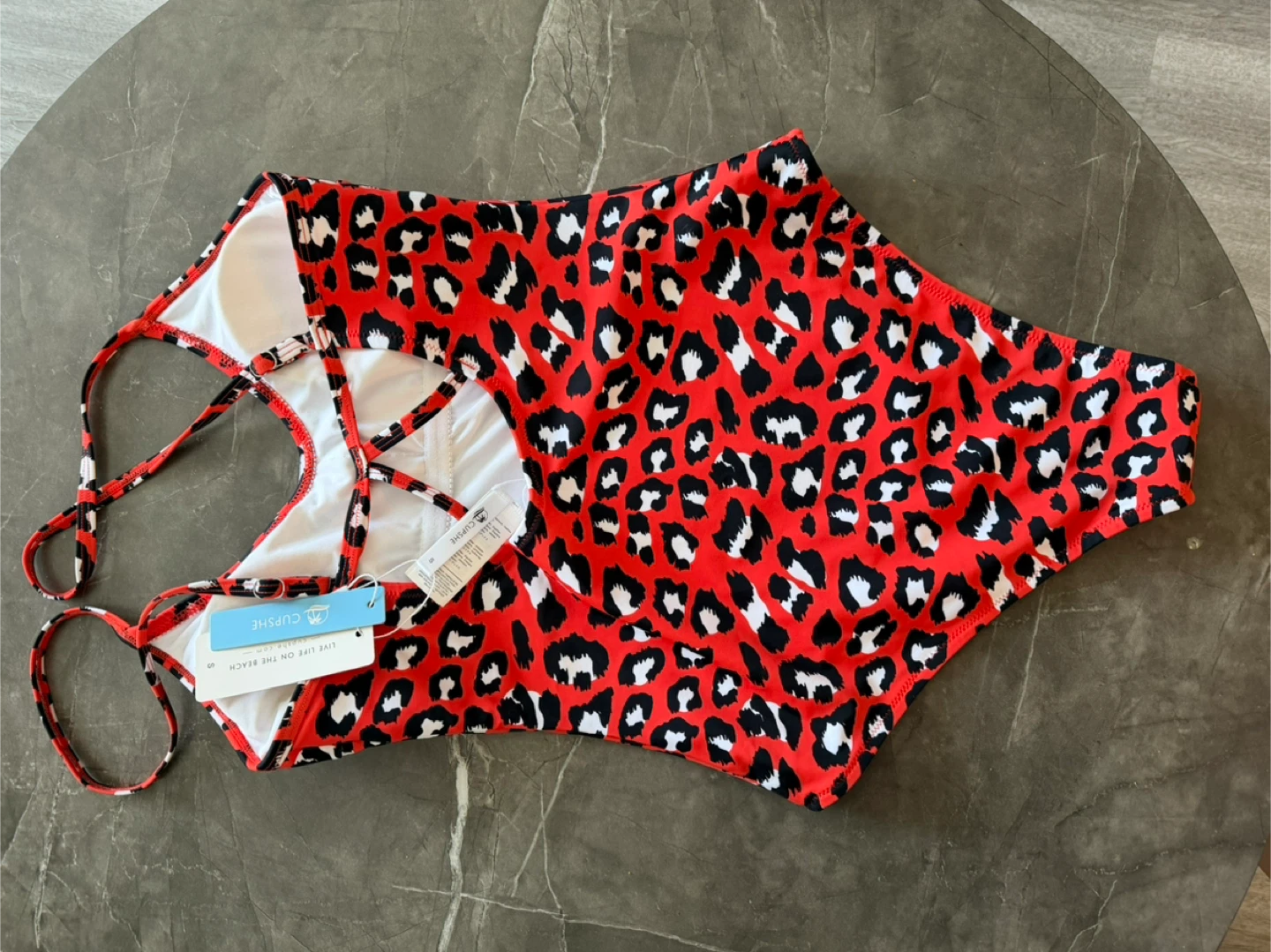 CupShe Red Leopard Print One-Piece Swimsuit