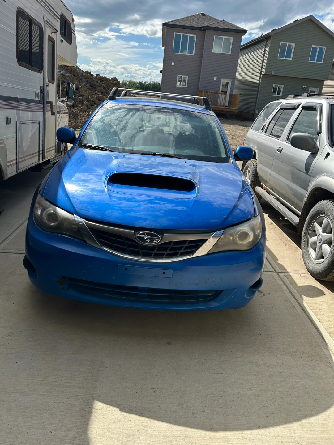Blue Subaru Impreza WRX