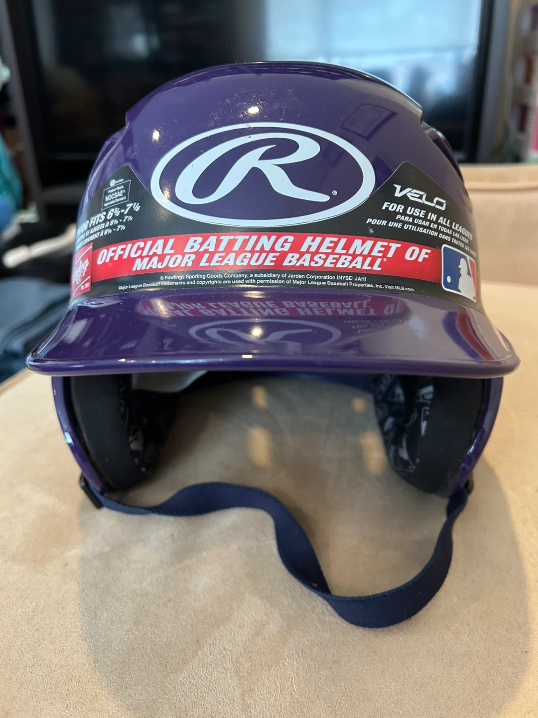 Rawlings Velo Youth Purple Official Batting Helmet - photo 2