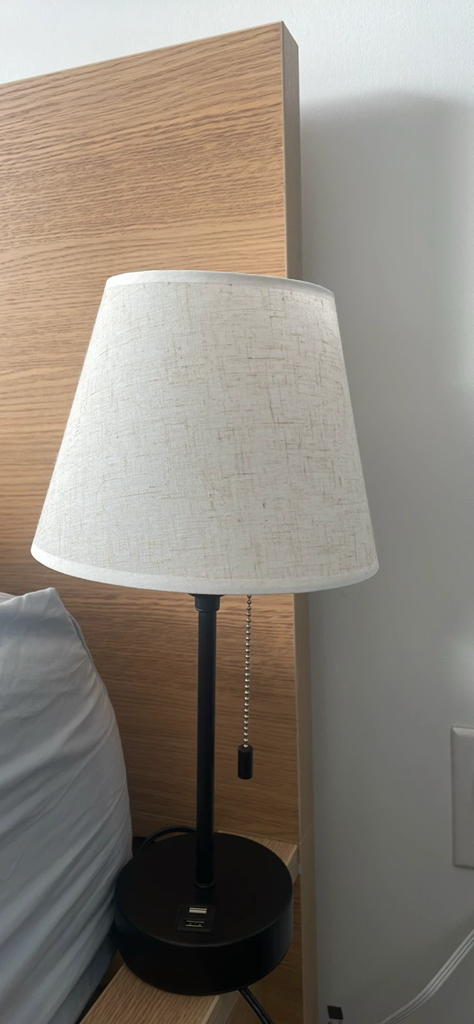 SET OF 2 Bedside Lamp with USB Ports