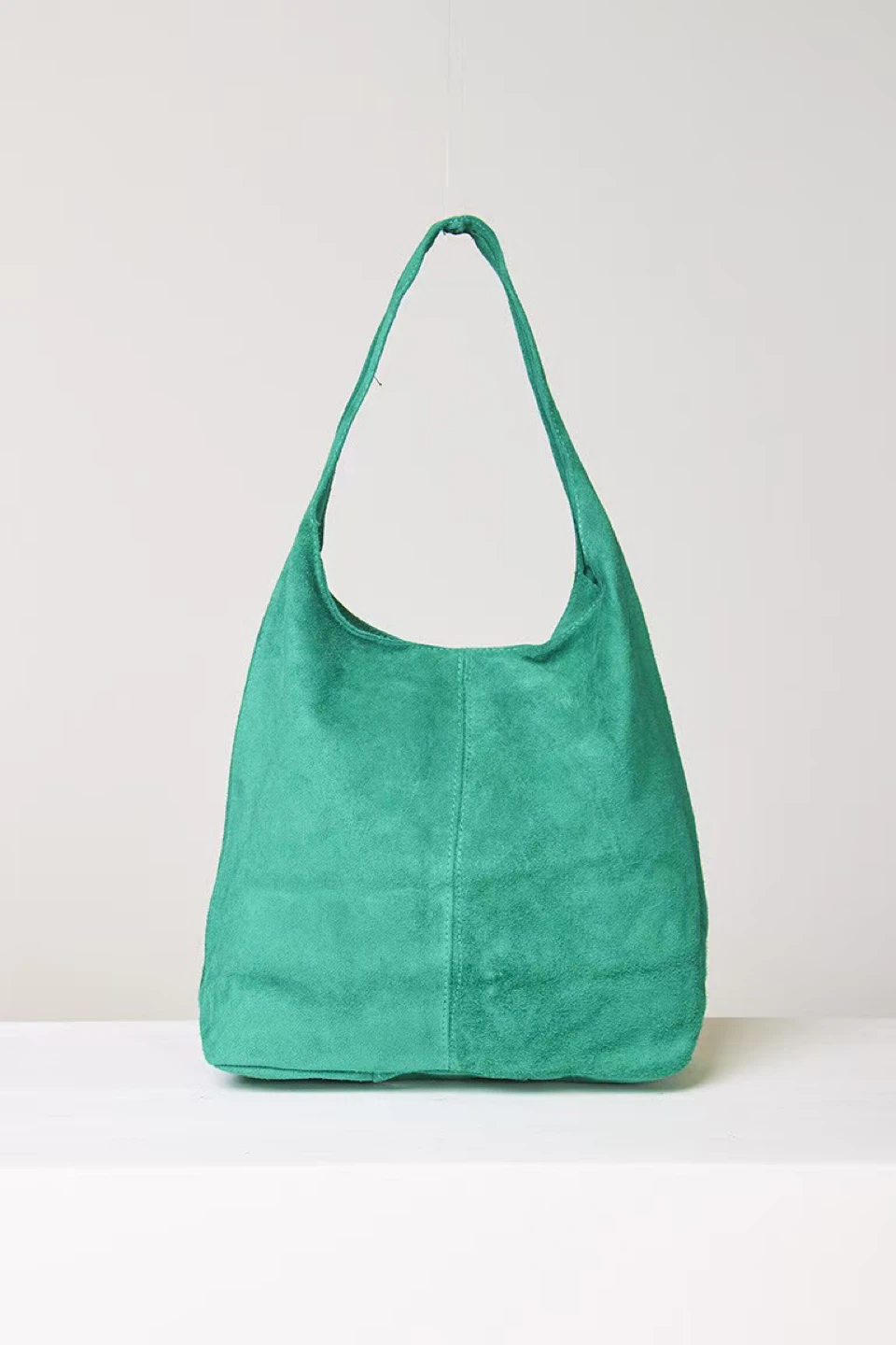 Green Suede Hobo Bag