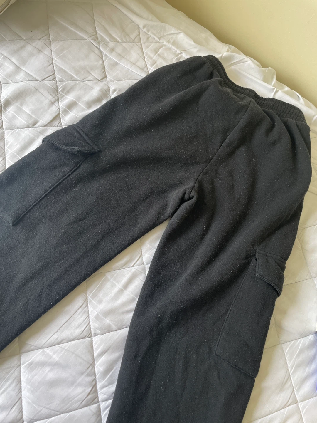 Black Cargo Sweatpants - photo 3