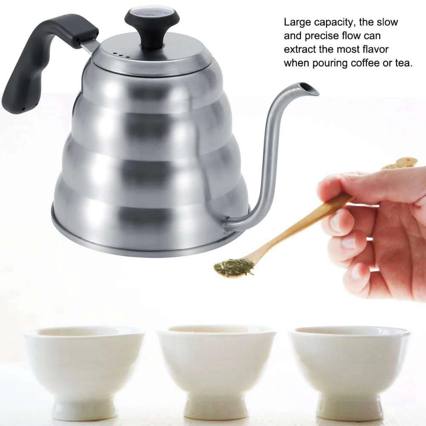 Stainless Steel Pour Over Kettle with Thermometer