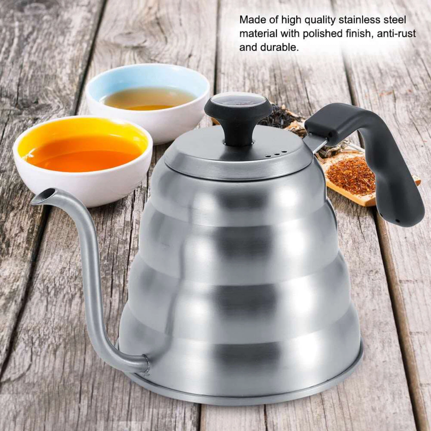 Stainless Steel Pour Over Kettle with Thermometer - photo 2