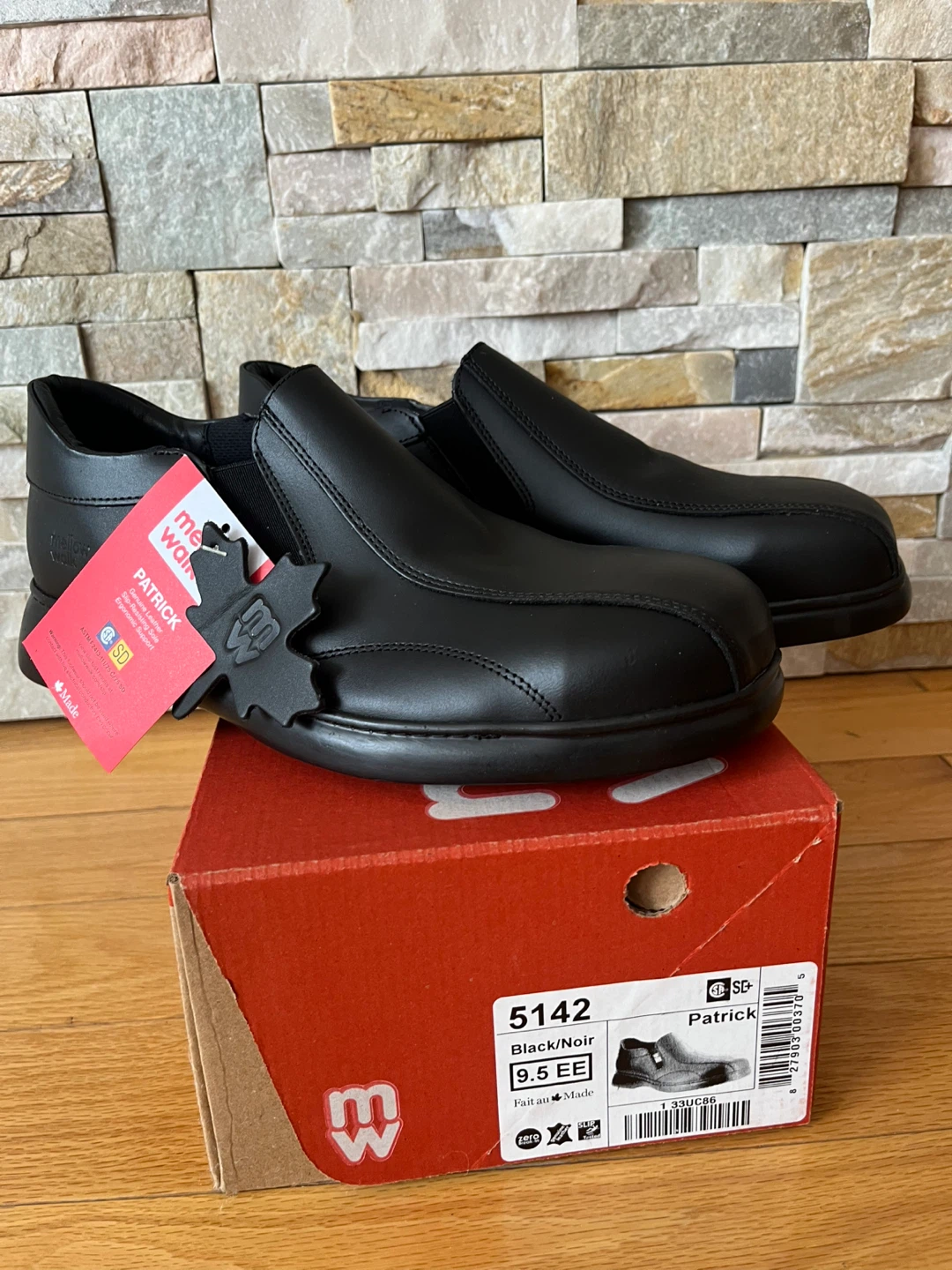 Mellow Walk Patrick Black Slip-On Shoes Size 9.5 EE - photo 2