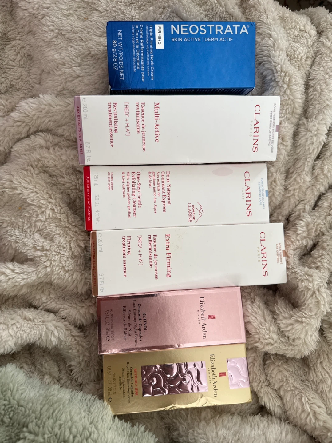 Neostrata, Clarins, and Elizabeth Arden Skincare Lot