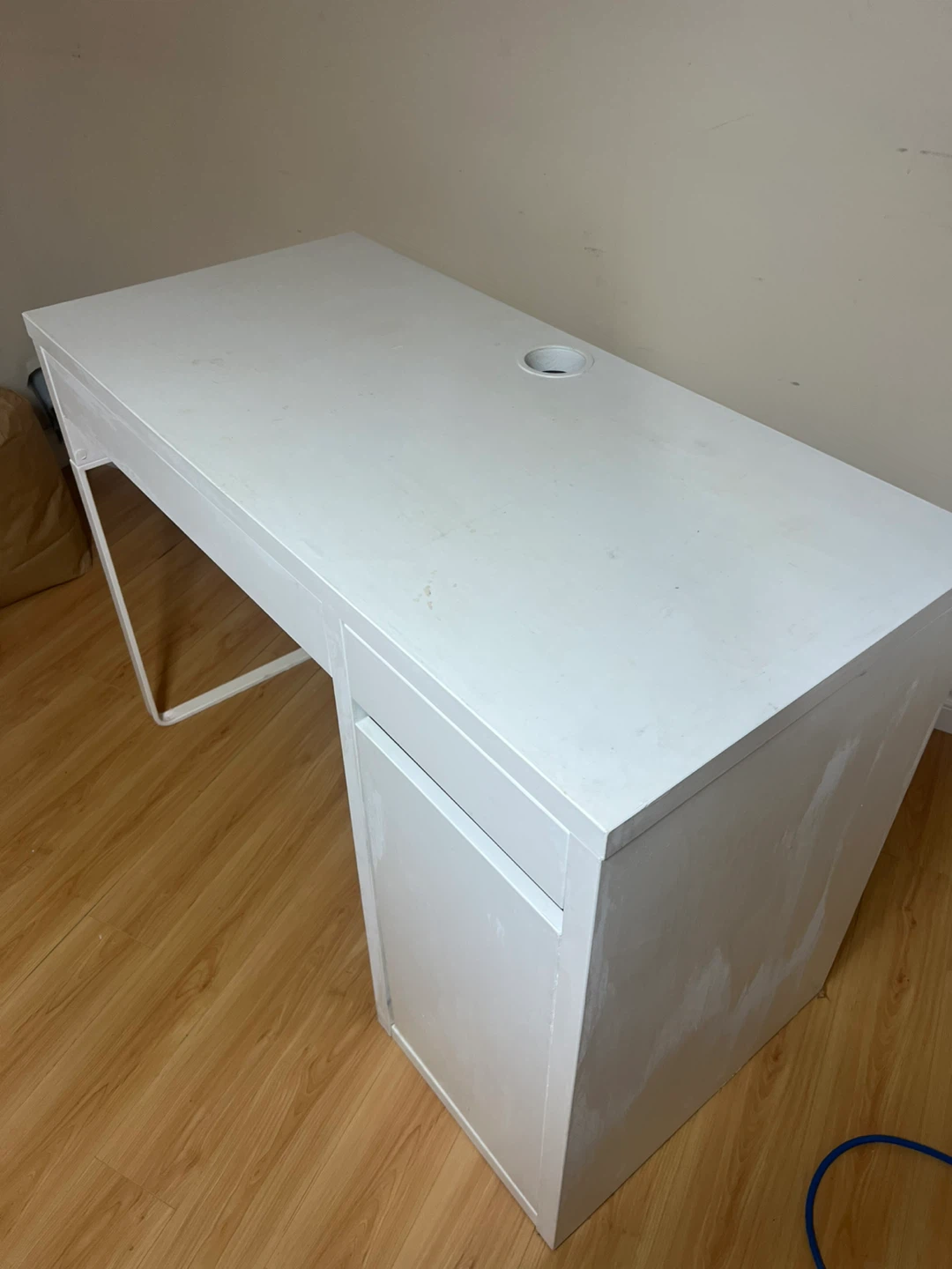 White Desk with Drawers, side table with drawer