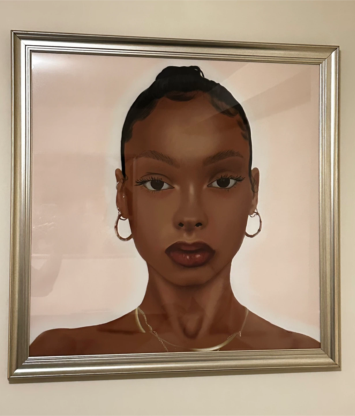 30x30’ Framed original artwork- “Her Gaze” - photo 2