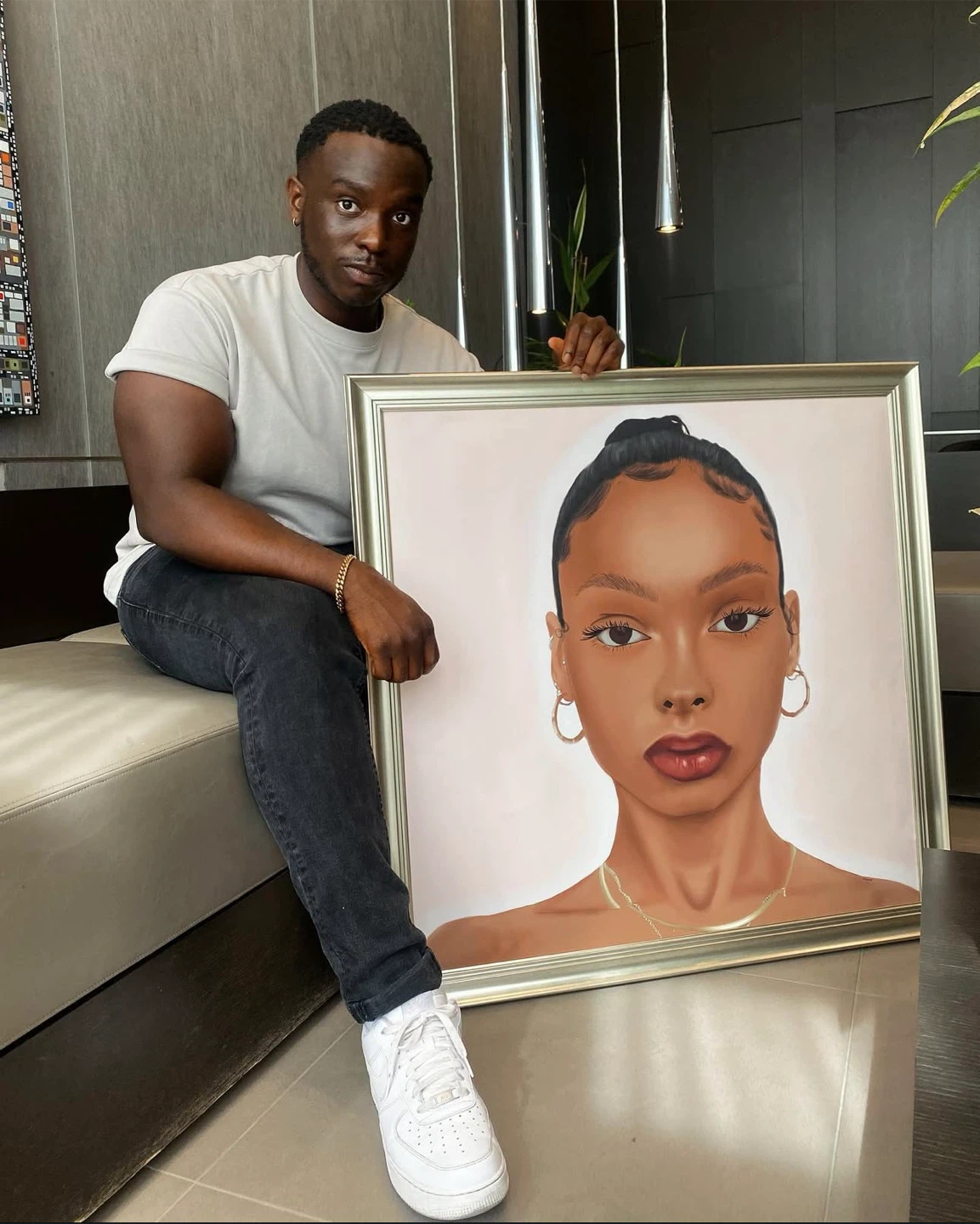 30x30’ Framed original artwork- “Her Gaze”