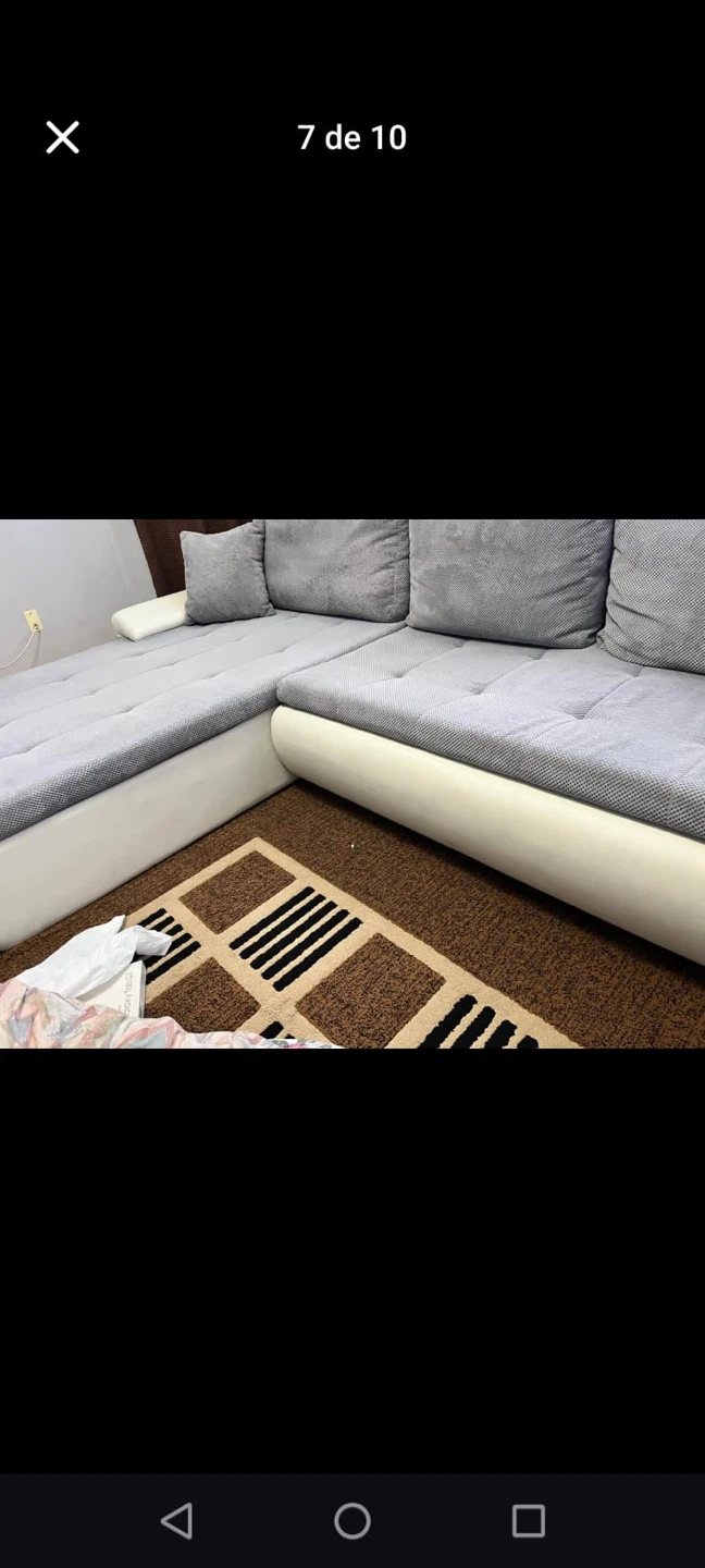 Sectional Sofa - Grey and White - Negotiable