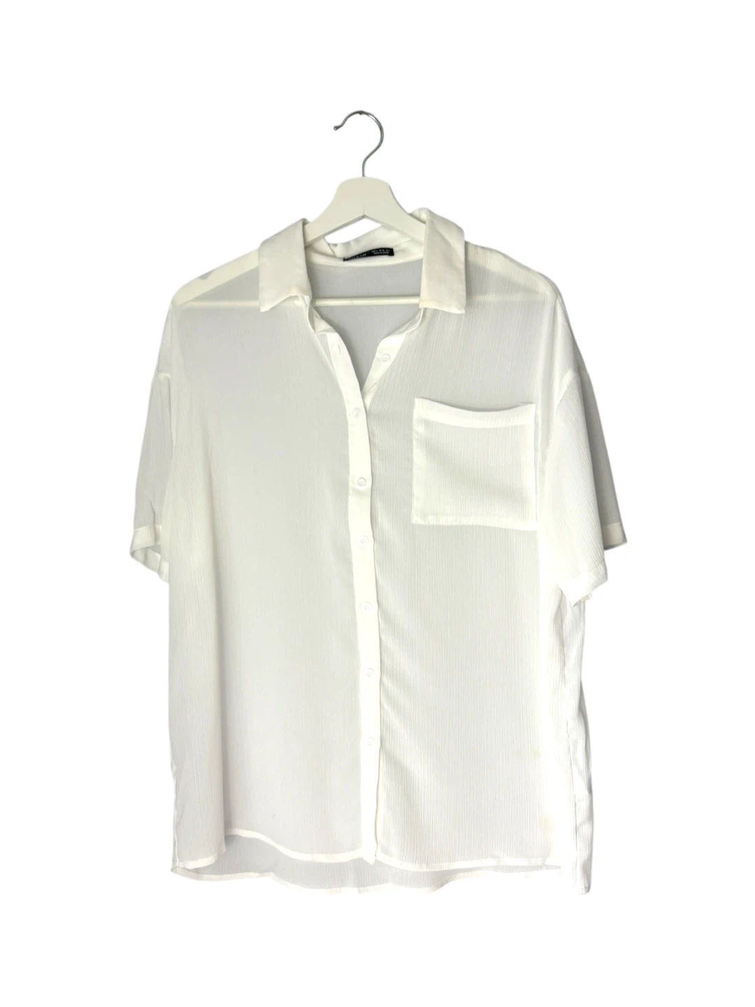 SHEIN EZwear White Collared Button Down Shirt Size Small - photo 4