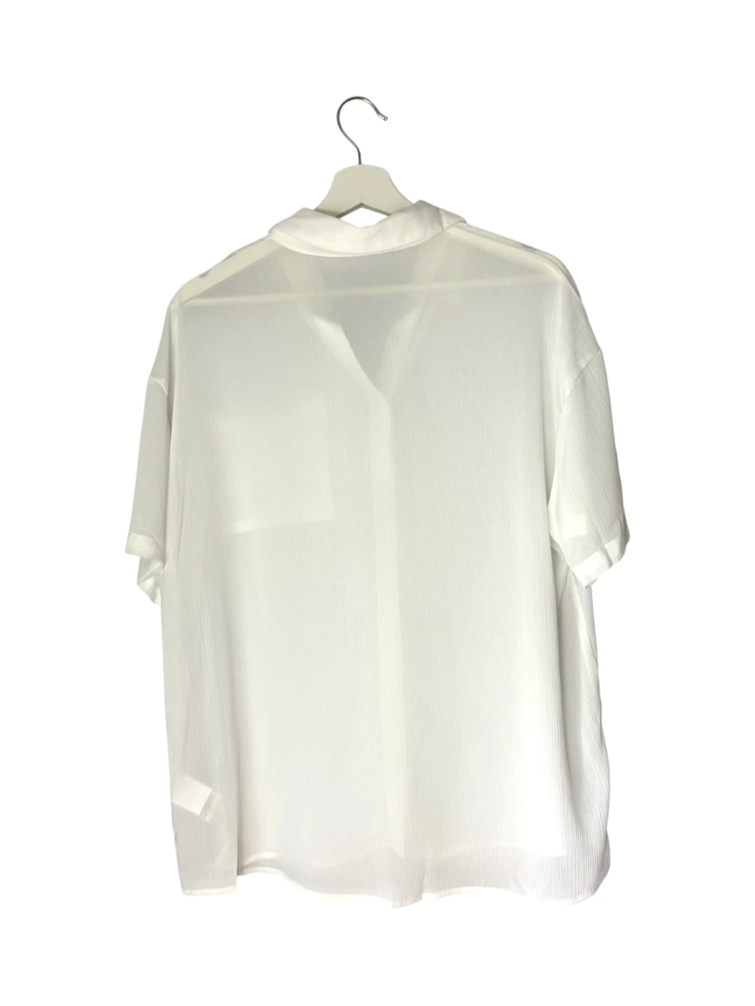 SHEIN EZwear White Collared Button Down Shirt Size Small - photo 5
