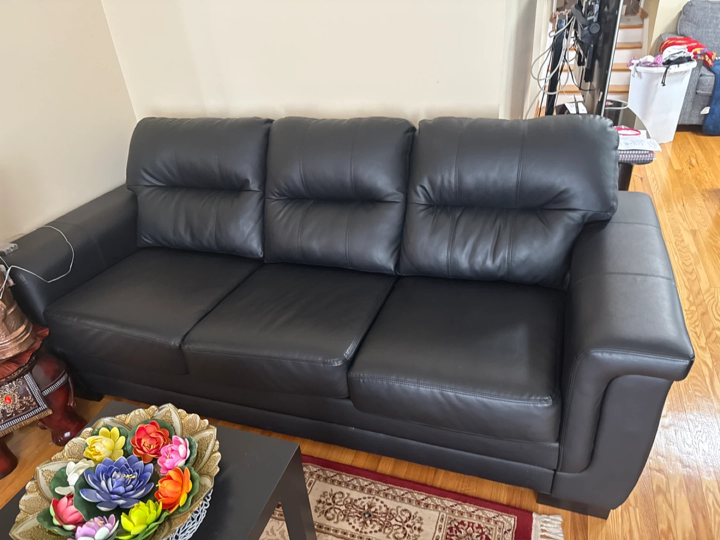 Black Leather Sofa