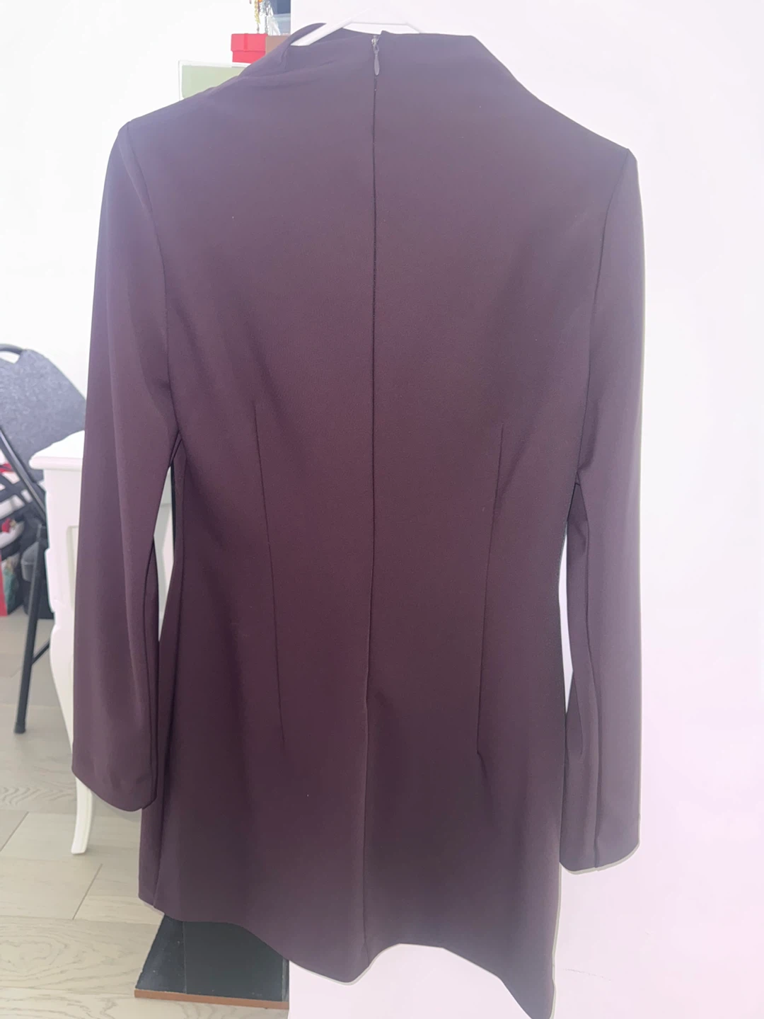 Deep Plum Long Sleeve Blazer Dress - photo 2