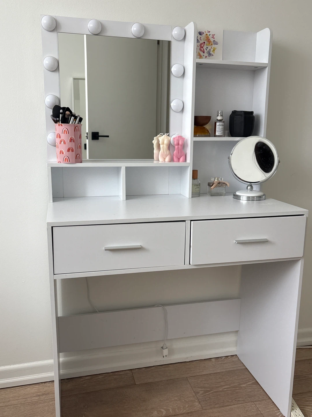 White Vanity makeup station