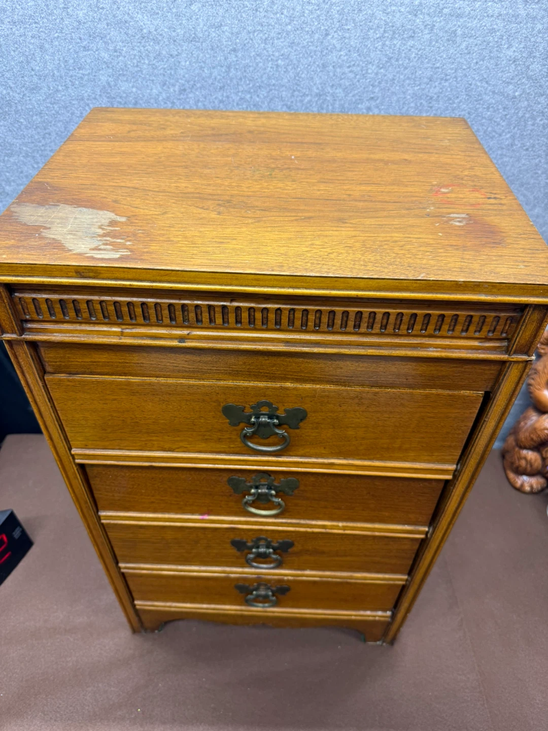 Vintage Sewing Cabinet Craft Storage Organizer With Drawers - photo 2