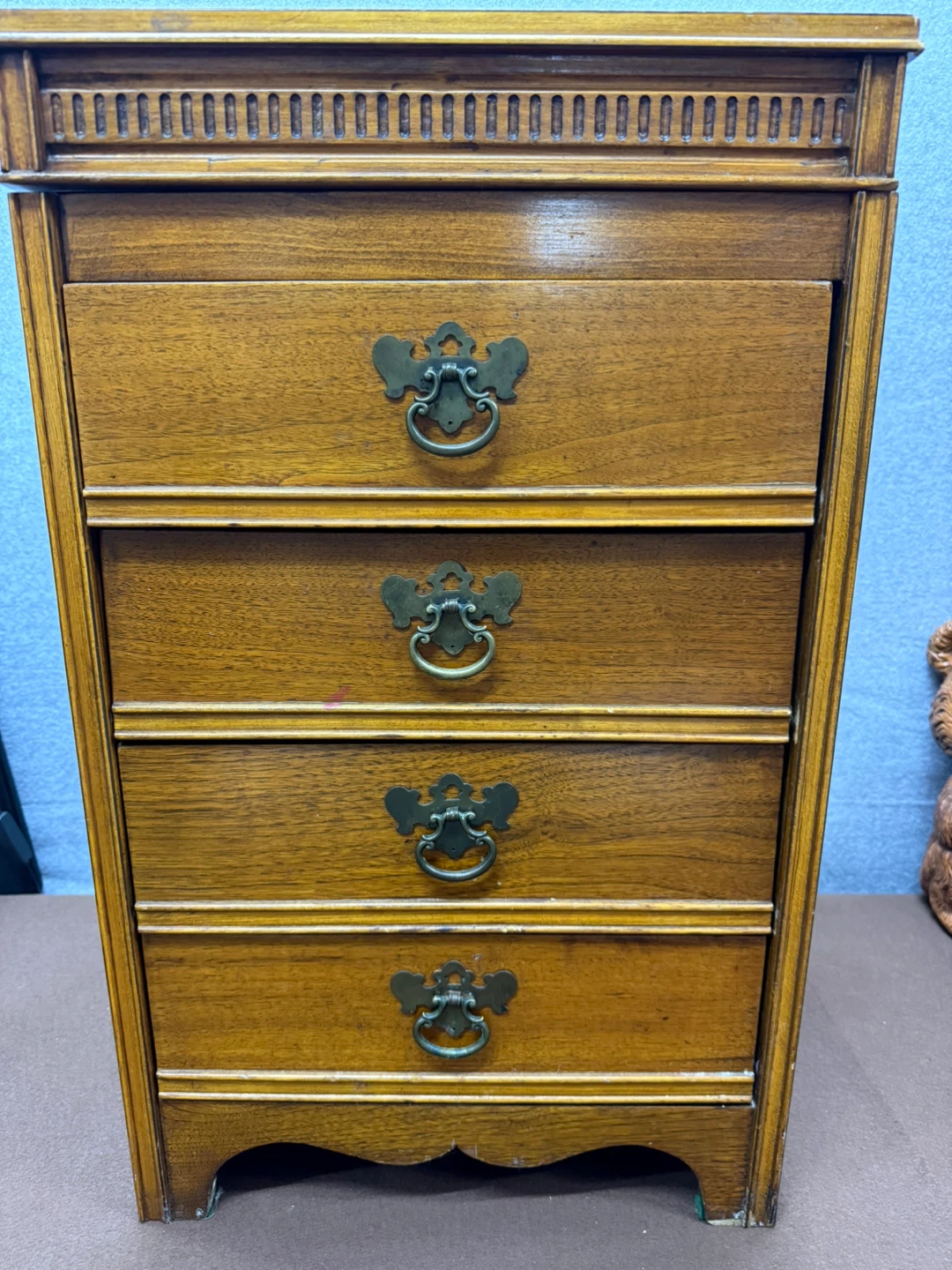 Vintage Sewing Cabinet Craft Storage Organizer With Drawers