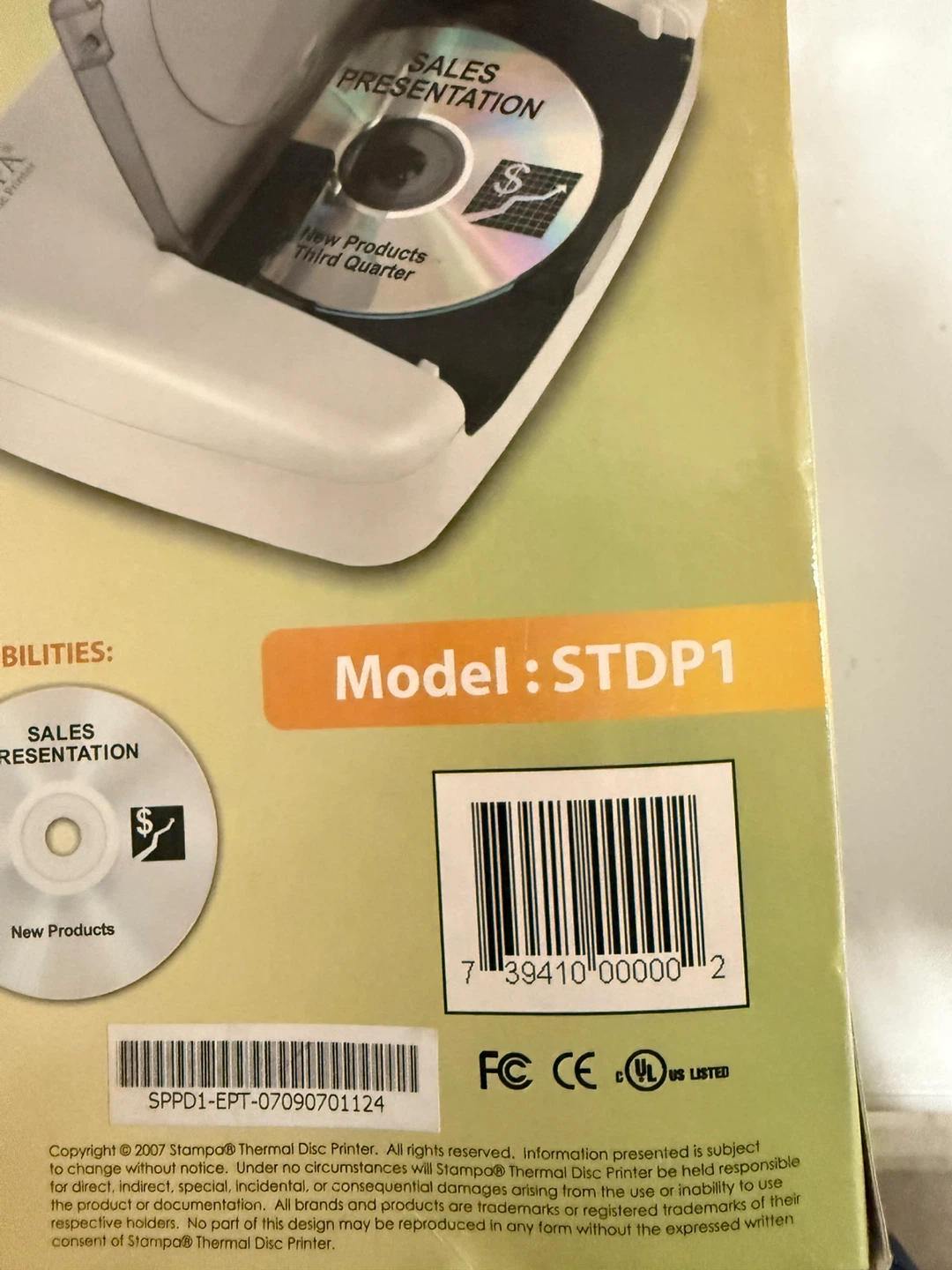 Stampa Thermal Disc Printer Model STDP1