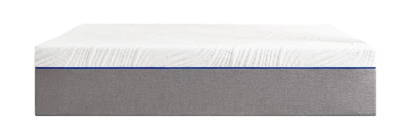 Twin Memory Foam Mattress with Blue Pinstripe