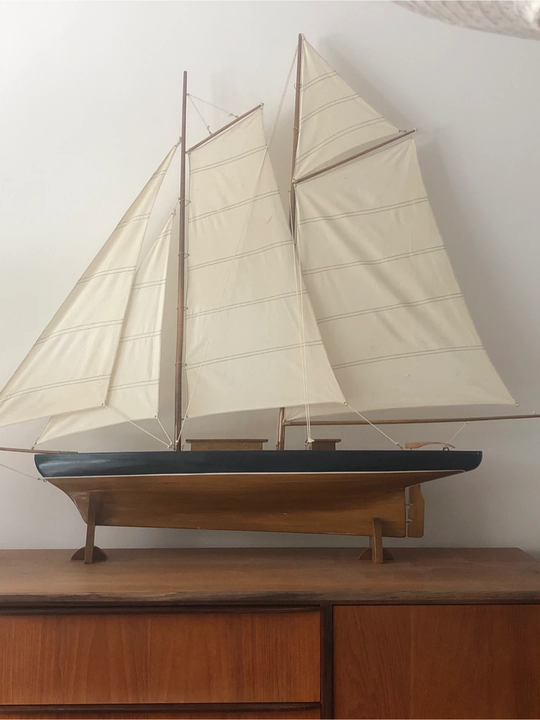 Wooden Sailboat Model