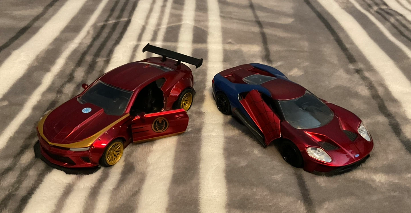 Jada Diecast 1:43’s of Iron Man & Spider-Man