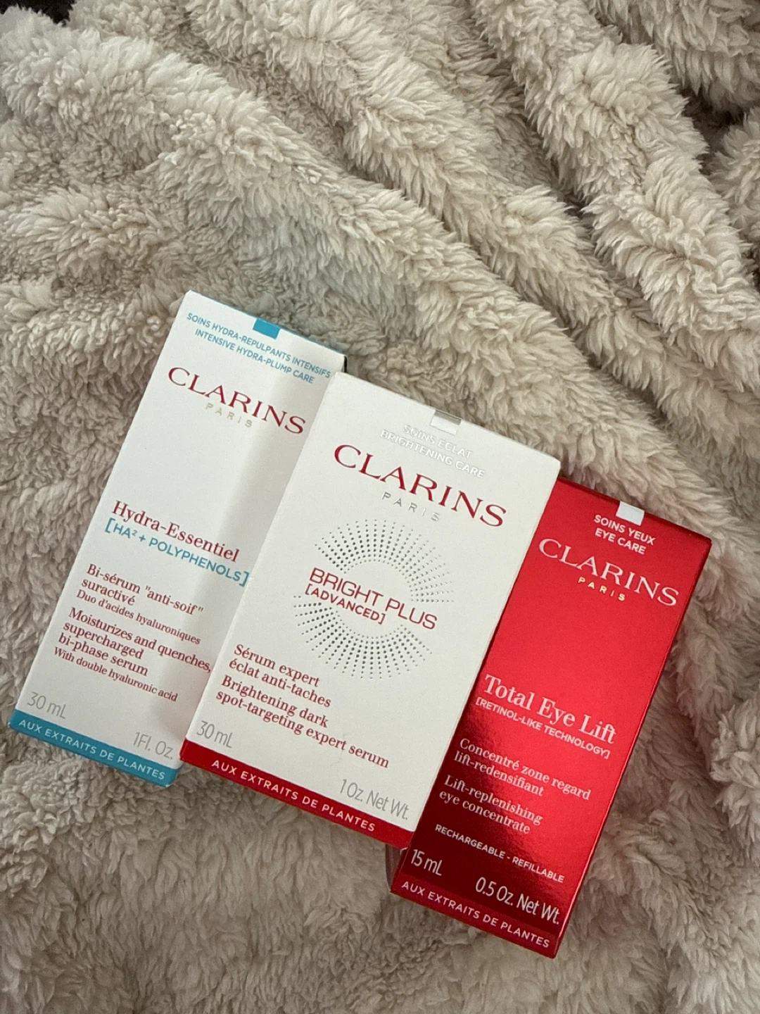 Clarins Hydra-Essentiel, Bright Plus, Total Eye Lift